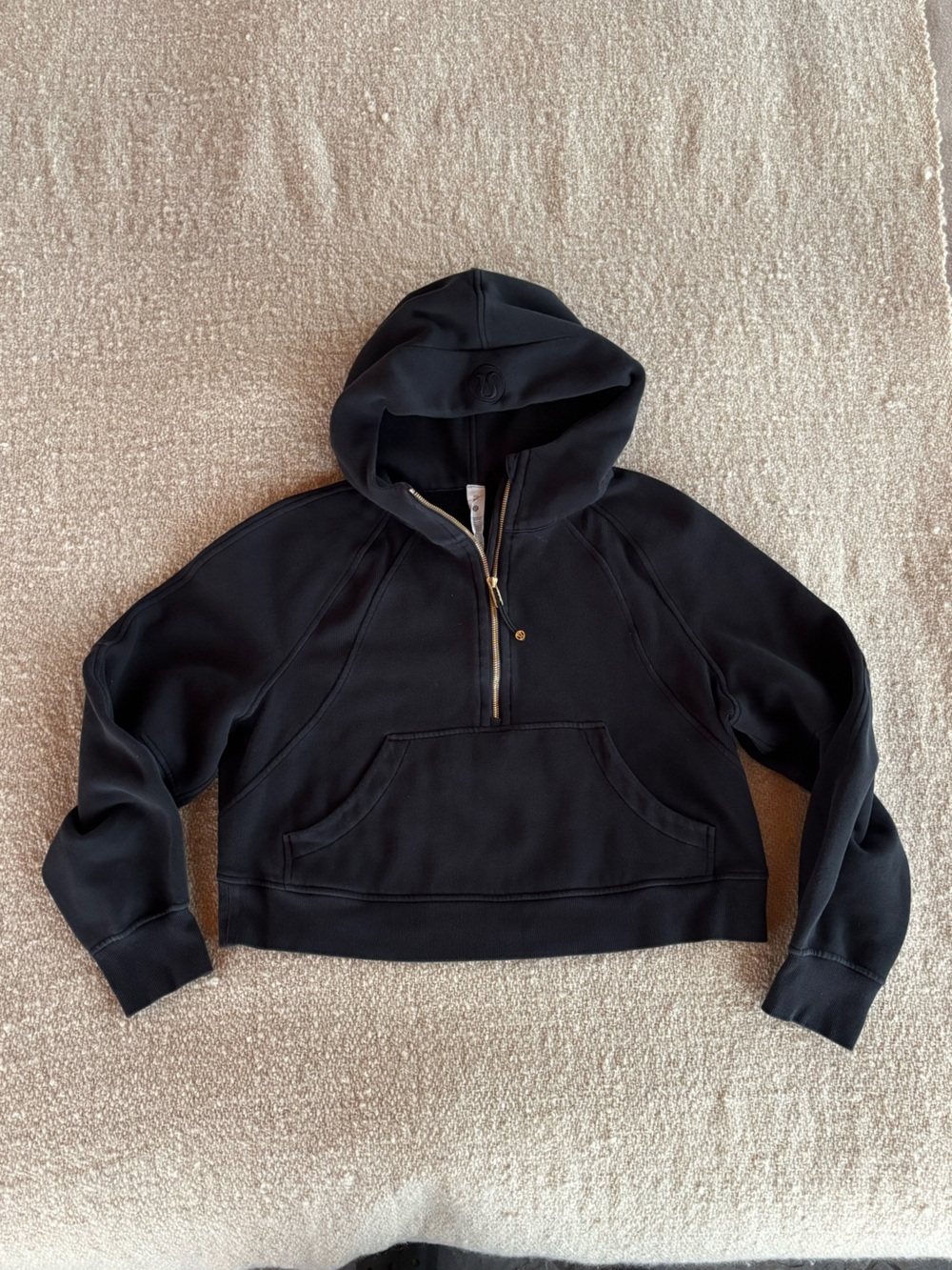 Lululemon Scuba Oversized Half-Zip Hoodie with Gold Zipper